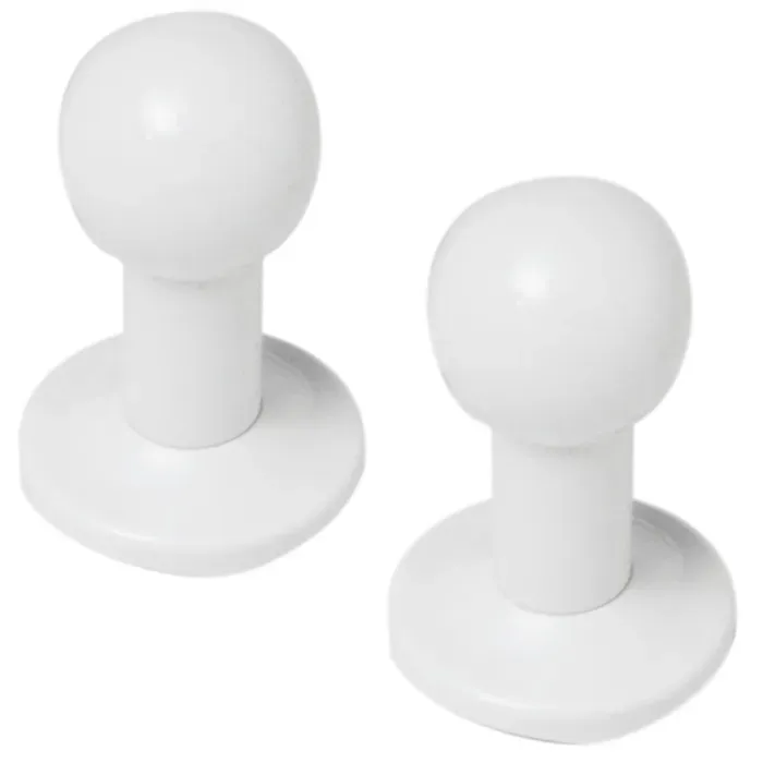 DRL Handdoek knop set van 2 stuks - Wit