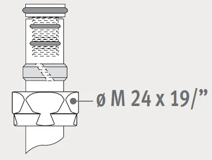 Jaga - Klemkoppeling voor Meerlagen/AluPEX buis - M24x14/2 - Aluminium-look