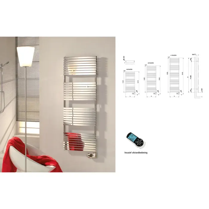 Drl | Stefania E-comfort - 1120x500mm - 400 Watt | Handdoekradiator