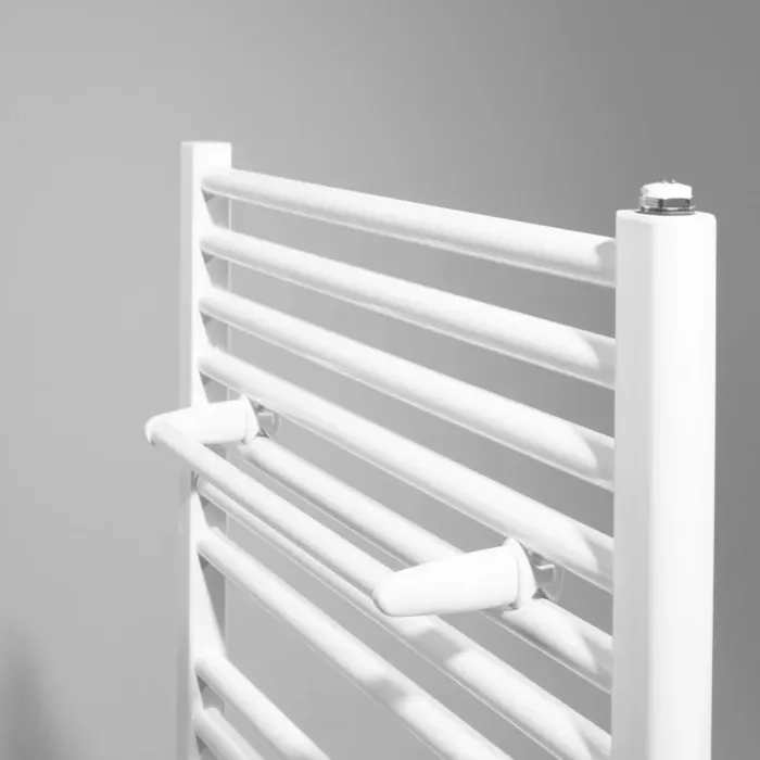 Radson - Handdoekdrager recht - ronde buizen - Breedte 400 mm. - Wit