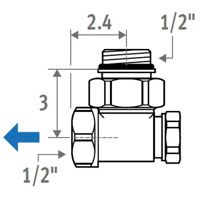 Jaga - Regelafsluiter 1/2’’ (90°)