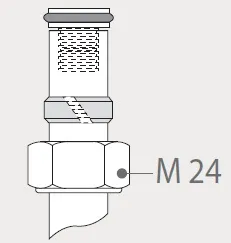 Jaga - Klemkoppeling voor Kunststof buis - M24x14/2 - Vernikkeld