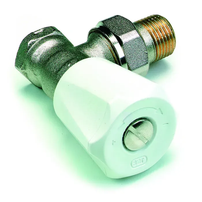 COMAP - Eurosar haaks handbediende radiatorkraan - dubbel instelbaar 1/2"- 1/2"