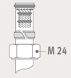 Jaga - Klemkoppeling voor Meerlagen/AluPEX buis - M24x16/2 - Vernikkeld
