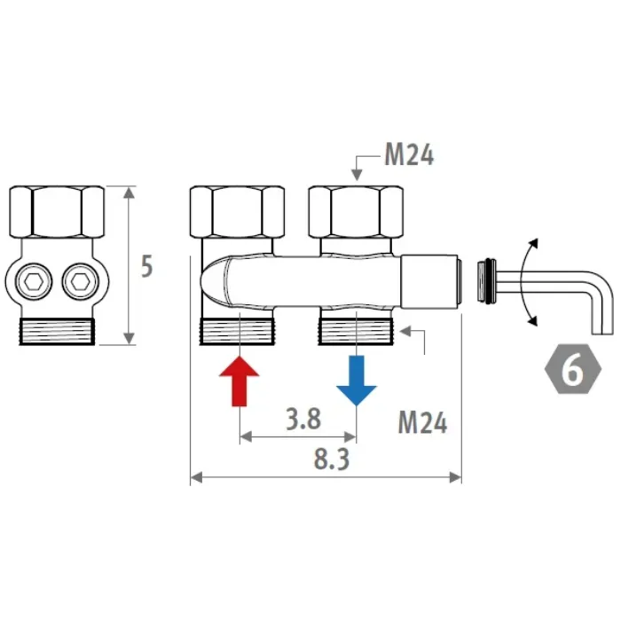 Jaga - Crossflow voor Pro Ventielen van 38mm