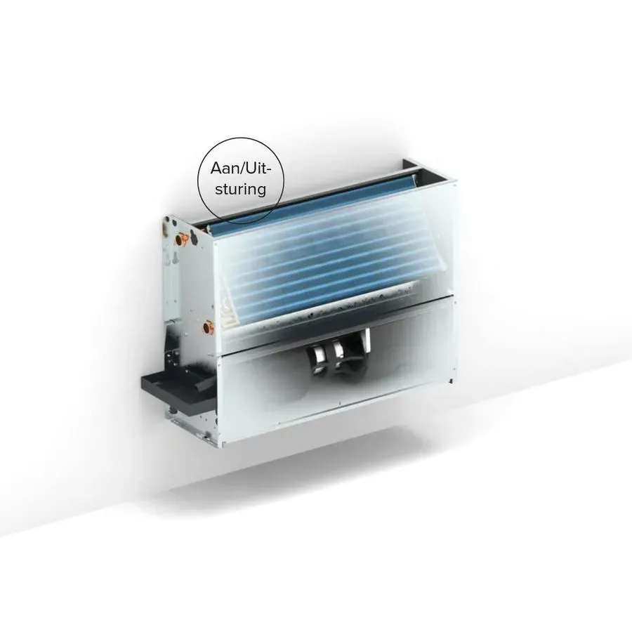 Jaga - Briza 22 - Wand Inbouw - Aan/Uit - 4 Pijps - 550x1900mm - 13927 Watt - Bottom Front grill