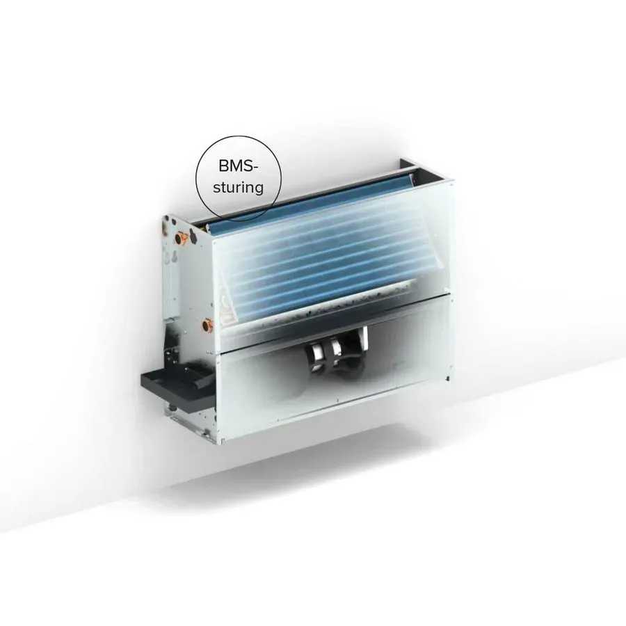 Jaga - Briza 22 - Wand Inbouw - BMS 0-10V regeling - 4 Pijps - 550x550mm - 2726 Watt - Bottom Front grill