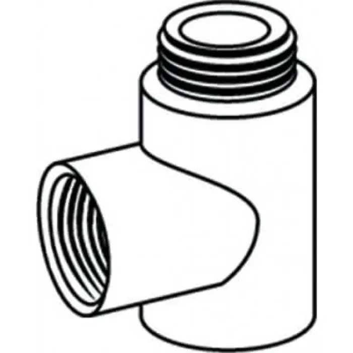 Jaga | T-stuk Chroom (fitting Met 3 Aansluitingen) 1/2" Voor Elektro-weerstand Design Radiator |